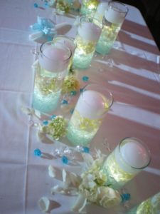 Unique bat mitzvah candle lighting display